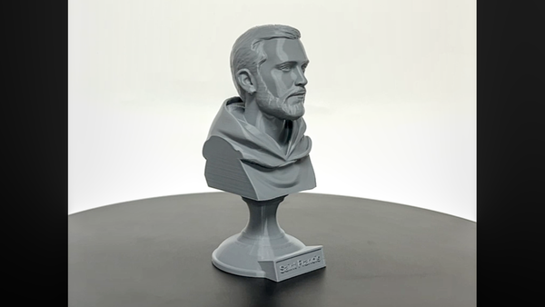 Saint Francis of Assisi, Patron Saint of Animals, Ecology, and Italy Classical Sculpture on Pedestal
