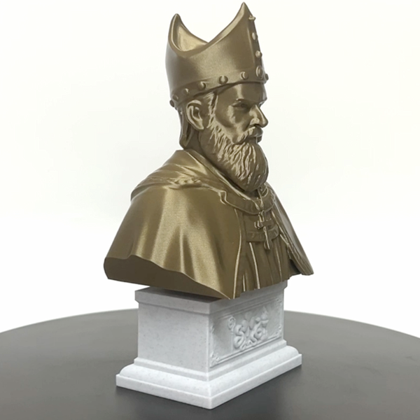 Saint Patrick, Patron of Ireland Sculpture Bust on Box Plinth