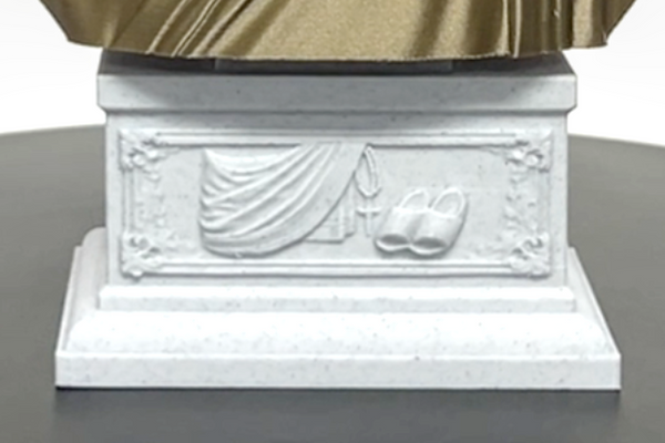 Saint Teresa of Calcutta (Mother Teresa), Devoted Servant of the Poor and Founder of the Missionaries of Charity Sculpture Bust on Box Plinth