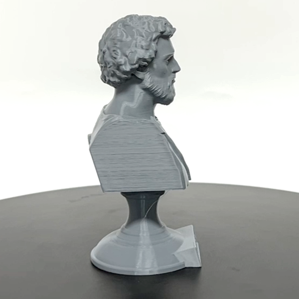 Saint Valentine, Patron of Love and Devotion, Revered Christian Martyr Sculpture Bust on Pedestal