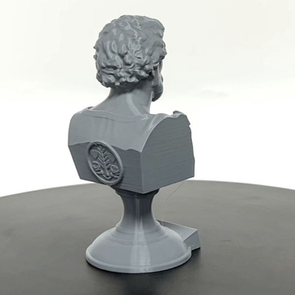 Saint Valentine, Patron of Love and Devotion, Revered Christian Martyr Sculpture Bust on Pedestal