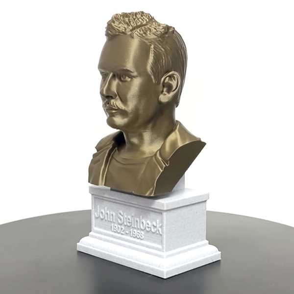 John Steinbeck, Famous American Author, Sculpture Bust on Box Plinth