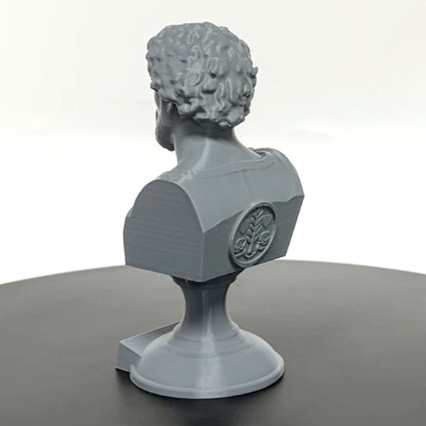 Saint Valentine, Patron of Love and Devotion, Revered Christian Martyr Sculpture Bust on Pedestal