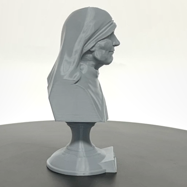 Saint Teresa of Calcutta (Mother Teresa), Devoted Servant of the Poor and Founder of the Missionaries of Charity Sculpture Bust on Pedestal