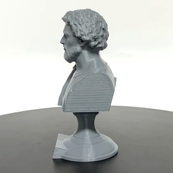 Saint Valentine, Patron of Love and Devotion, Revered Christian Martyr Sculpture Bust on Pedestal