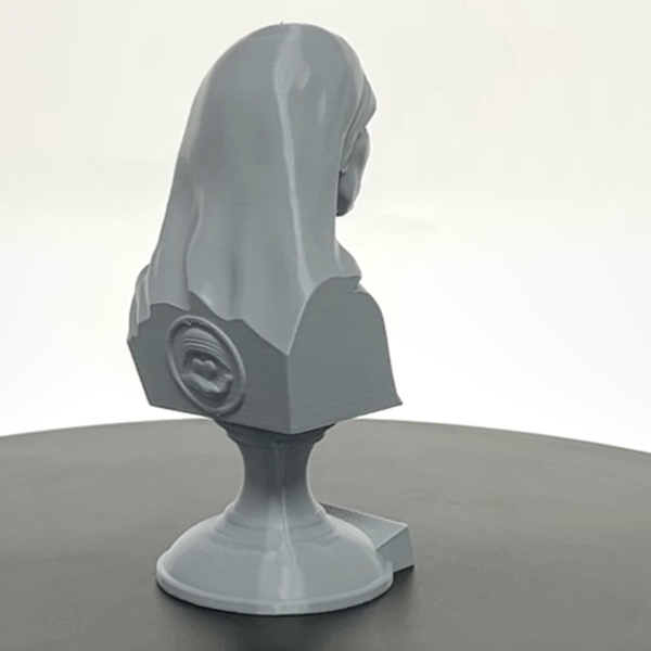 Saint Teresa of Calcutta (Mother Teresa), Devoted Servant of the Poor and Founder of the Missionaries of Charity Sculpture Bust on Pedestal