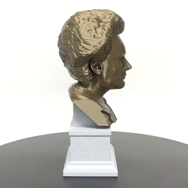 Marie Curie Polish Chemist, Nobel Prize Winner, and Researcher of Radioactivity Sculpture Bust on Box Plinth