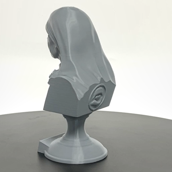 Saint Teresa of Calcutta (Mother Teresa), Devoted Servant of the Poor and Founder of the Missionaries of Charity Sculpture Bust on Pedestal