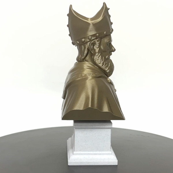 Saint Patrick, Patron of Ireland Sculpture Bust on Box Plinth