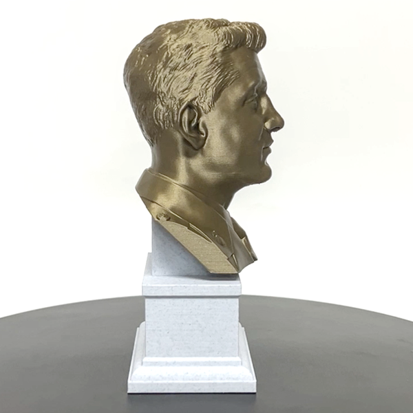John Basilone Legendary US Marine Corps Medal of Honor Winner Sculpture Bust on Box Plinth