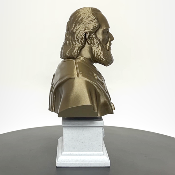 Saint Nicholas of Myra, Patron Saint of Children and Charity Sculpture Bust on Box Plinth