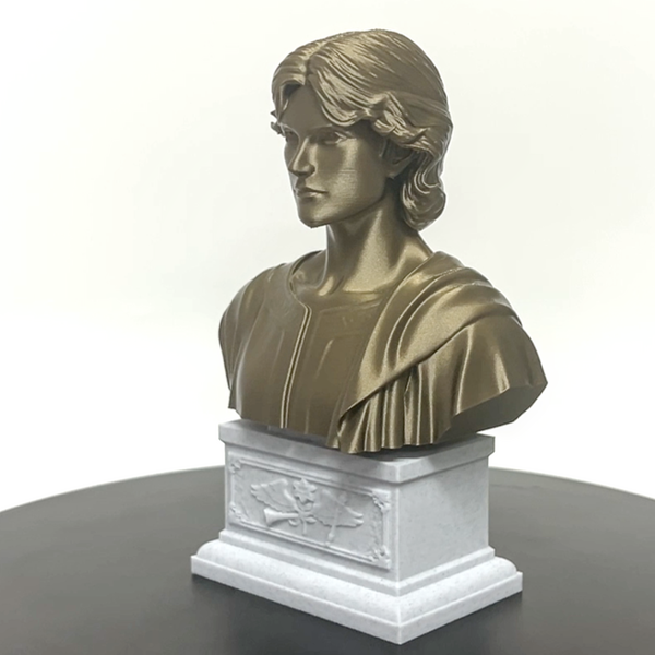Saint Gabriel the Archangel, Heavenly Messenger and Patron of Communication, Sculpture Bust on Box Plinth