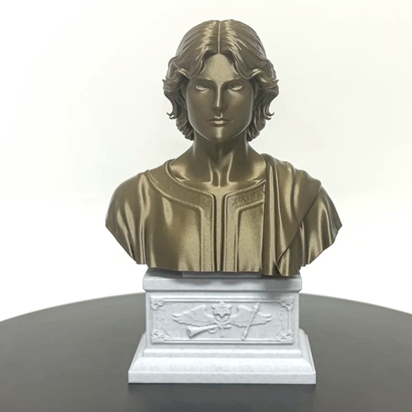 Saint Gabriel the Archangel, Heavenly Messenger and Patron of Communication, Sculpture Bust on Box Plinth