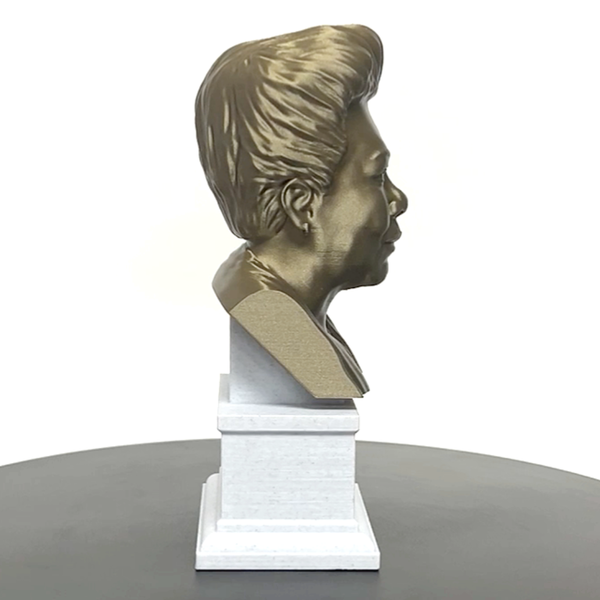 Maya Angelou, American Poet, Singer, Memoirist, and Civil Rights Activist, Sculpture Bust on Box Plinth