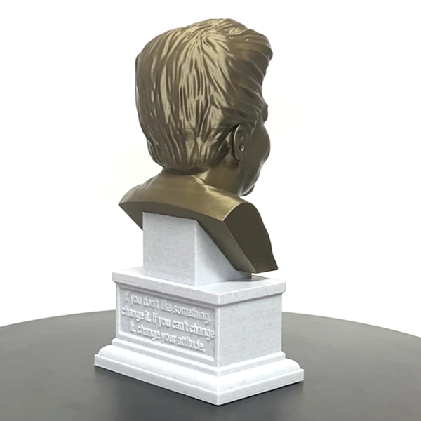 Maya Angelou, American Poet, Singer, Memoirist, and Civil Rights Activist, Sculpture Bust on Box Plinth