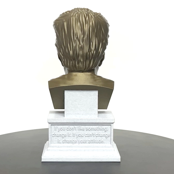 Maya Angelou, American Poet, Singer, Memoirist, and Civil Rights Activist, Sculpture Bust on Box Plinth