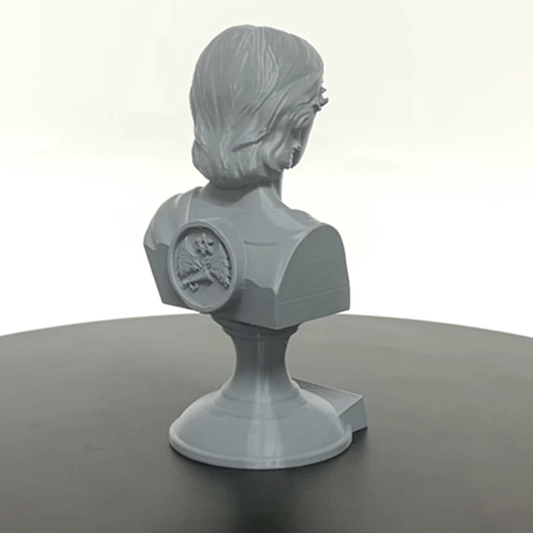 Saint Gabriel the Archangel, Heavenly Messenger and Patron of Communication, Sculpture Bust on Pedestal