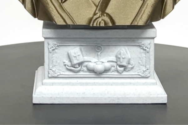 Saint Nicholas of Myra, Patron Saint of Children and Charity Sculpture Bust on Box Plinth