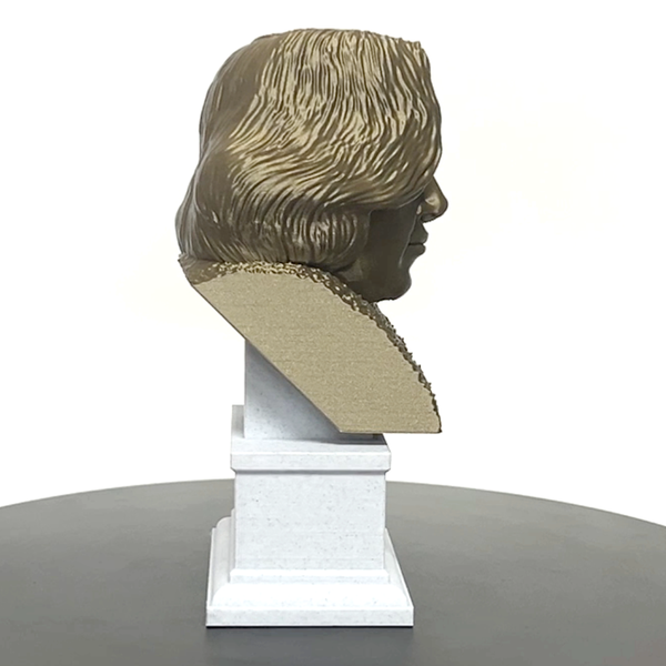 Oscar Wilde, Irish Poet and Playwright, Sculpture Bust on Box Plinth