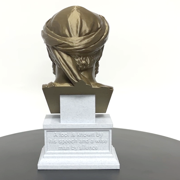Pythagoras Famous Greek Mathematician and Philosopher Sculpture Bust on Box Plinth