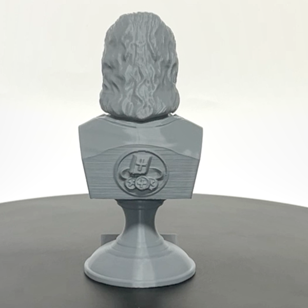 Saint Nicholas of Myra, Patron Saint of Children and Charity Sculpture Bust on Pedestal