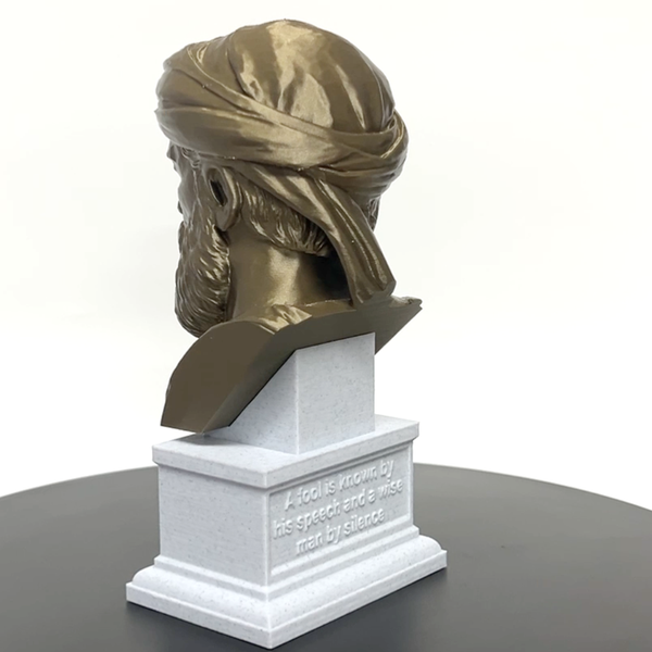 Pythagoras Famous Greek Mathematician and Philosopher Sculpture Bust on Box Plinth