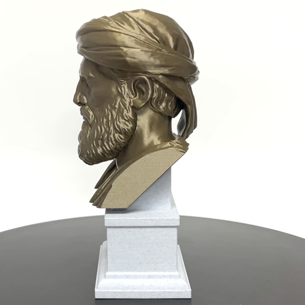 Pythagoras Famous Greek Mathematician and Philosopher Sculpture Bust on Box Plinth