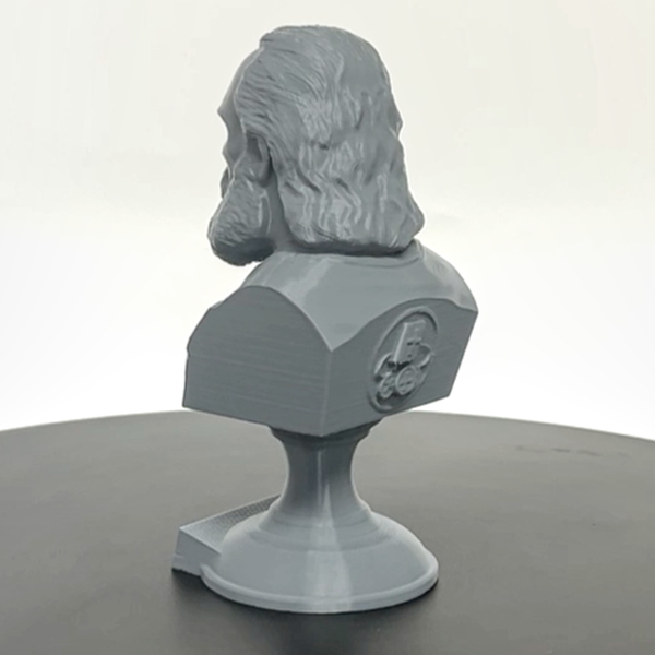 Saint Nicholas of Myra, Patron Saint of Children and Charity Sculpture Bust on Pedestal