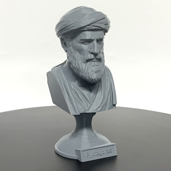 Pythagoras Greek Mathematician & Philosopher Bust – Classical Sculpture on Pedestal