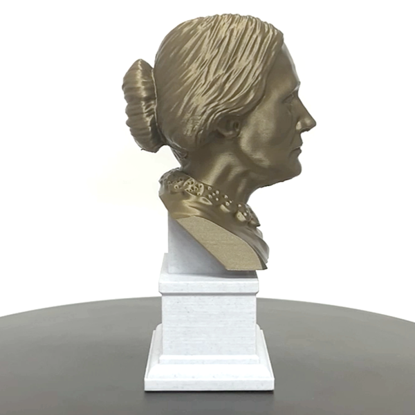 Susan B Anthony American Social Reformer and Women's Rights Activist Sculpture Bust on Box Plinth
