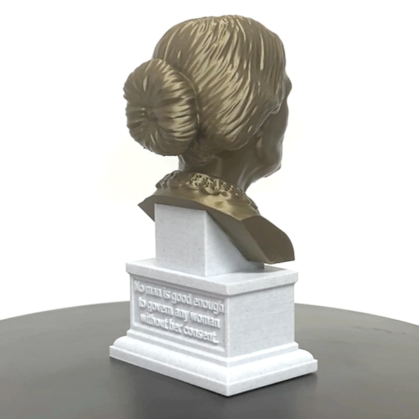 Susan B Anthony American Social Reformer and Women's Rights Activist Sculpture Bust on Box Plinth