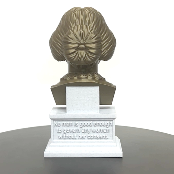 Susan B Anthony American Social Reformer and Women's Rights Activist Sculpture Bust on Box Plinth