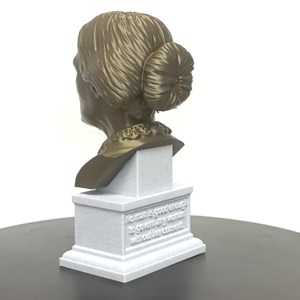 Susan B Anthony American Social Reformer and Women's Rights Activist Sculpture Bust on Box Plinth