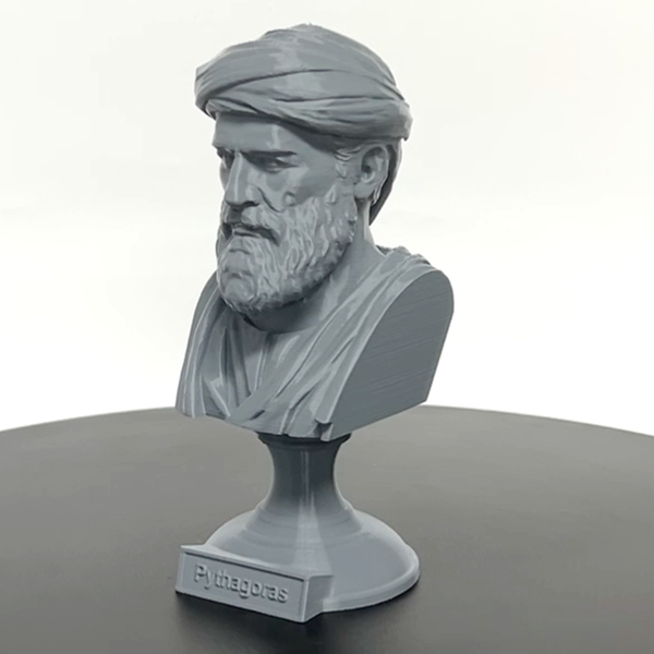 Pythagoras Greek Mathematician & Philosopher Bust – Classical Sculpture on Pedestal