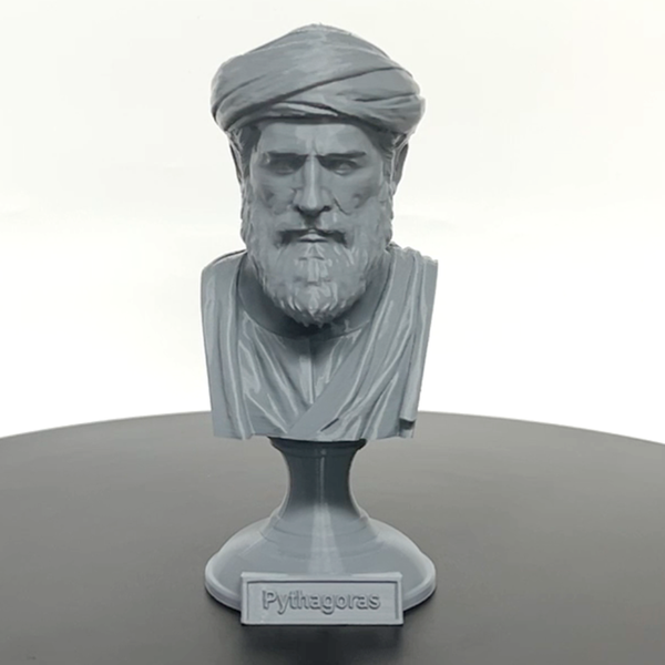Pythagoras Greek Mathematician & Philosopher Bust – Classical Sculpture on Pedestal