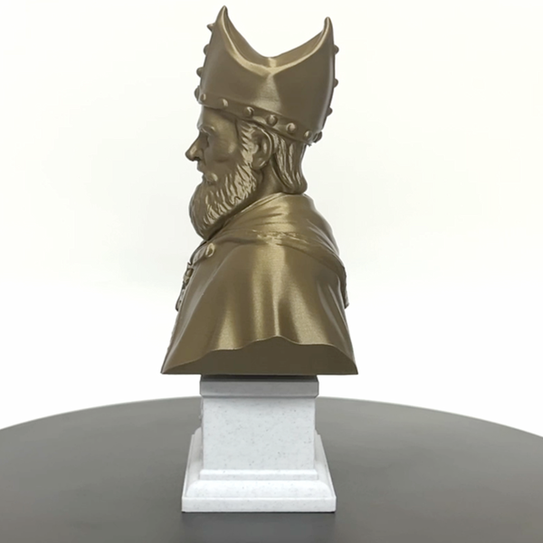 Saint Patrick, Patron of Ireland Sculpture Bust on Box Plinth