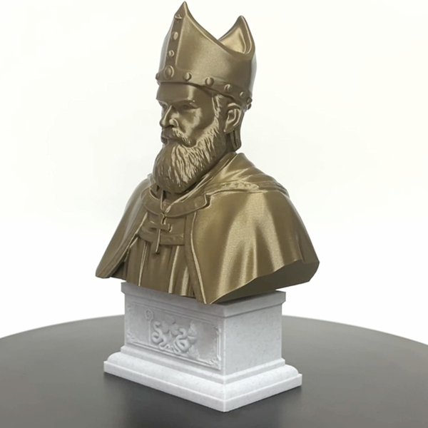 Saint Patrick, Patron of Ireland Sculpture Bust on Box Plinth