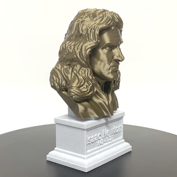 Isaac Newton Famous English Mathematician, Physicist and Astronomer Sculpture Bust on Box Plinth