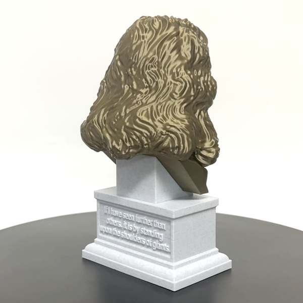 Isaac Newton Famous English Mathematician, Physicist and Astronomer Sculpture Bust on Box Plinth