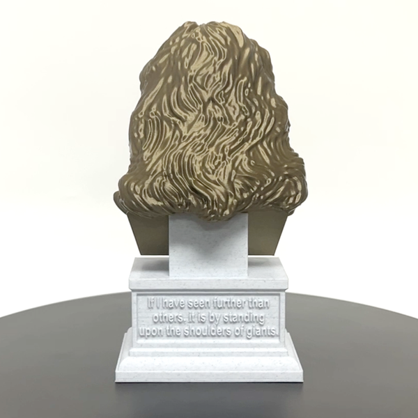 Isaac Newton Famous English Mathematician, Physicist and Astronomer Sculpture Bust on Box Plinth