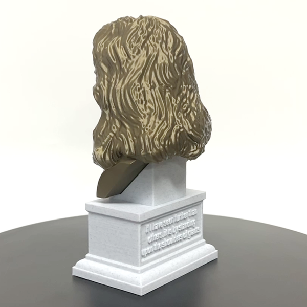 Isaac Newton Famous English Mathematician, Physicist and Astronomer Sculpture Bust on Box Plinth