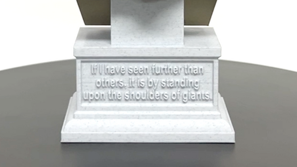 Isaac Newton Famous English Mathematician, Physicist and Astronomer Sculpture Bust on Box Plinth