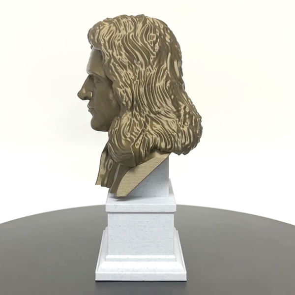 Isaac Newton Famous English Mathematician, Physicist and Astronomer Sculpture Bust on Box Plinth