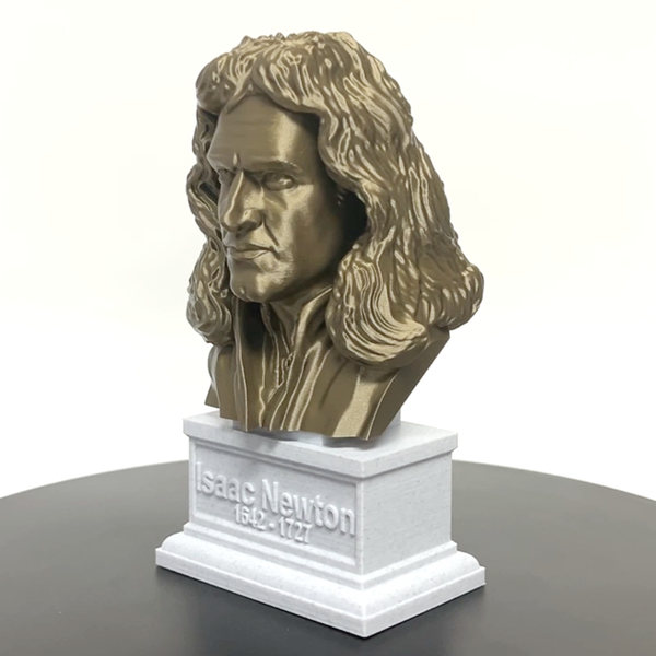 Isaac Newton Famous English Mathematician, Physicist and Astronomer Sculpture Bust on Box Plinth