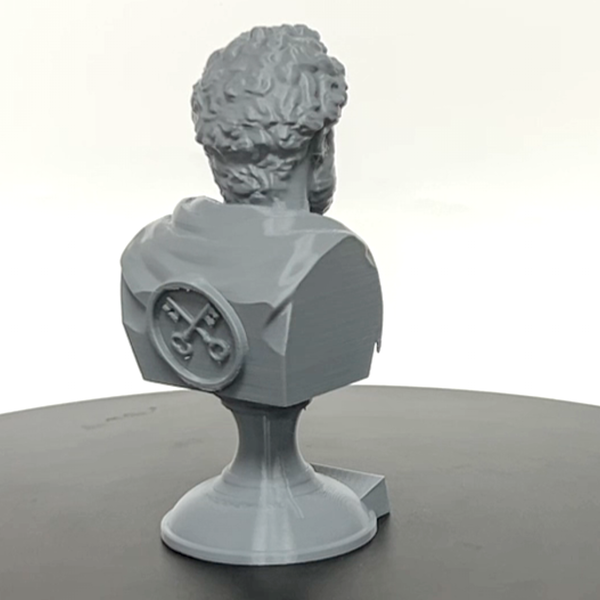 Saint Peter, Patron Saint of Fishermen and the Papacy, Sculpture Bust on Pedestal