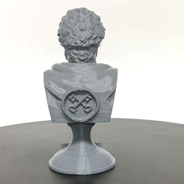 Saint Peter, Patron Saint of Fishermen and the Papacy, Sculpture Bust on Pedestal