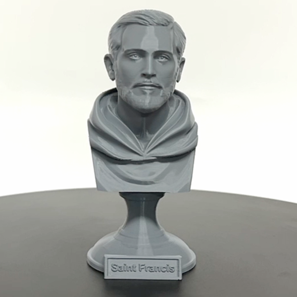 Saint Francis of Assisi, Patron Saint of Animals, Ecology, and Italy Classical Sculpture on Pedestal