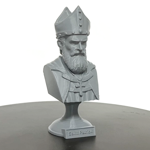 Saint Saint Patrick, Patron of Ireland Sculpture Bust on Pedestal