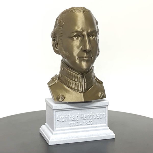 Archibald Henderson USMC "Grand old Man of the Marine Corps" Commandant Sculpture Bust on Box Plinth
