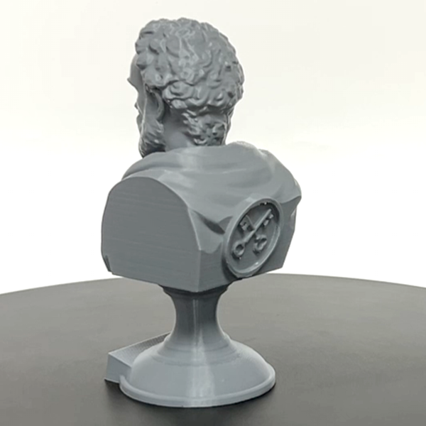 Saint Peter, Patron Saint of Fishermen and the Papacy, Sculpture Bust on Pedestal